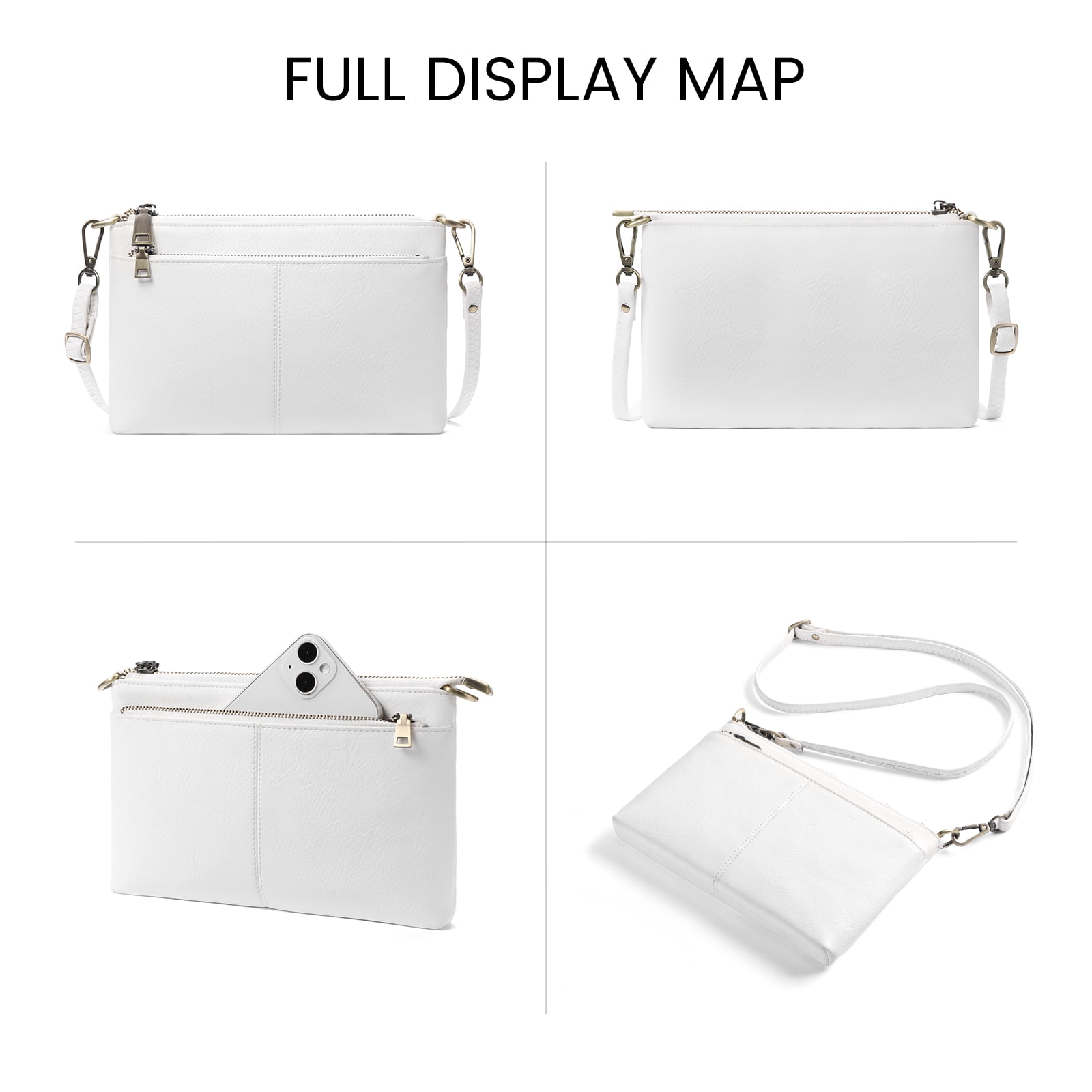 SENDEFN Small Crossbody Bags for Women Trendy Clutch Purse PU Leather Shoulder Bags with Adjustable Strap