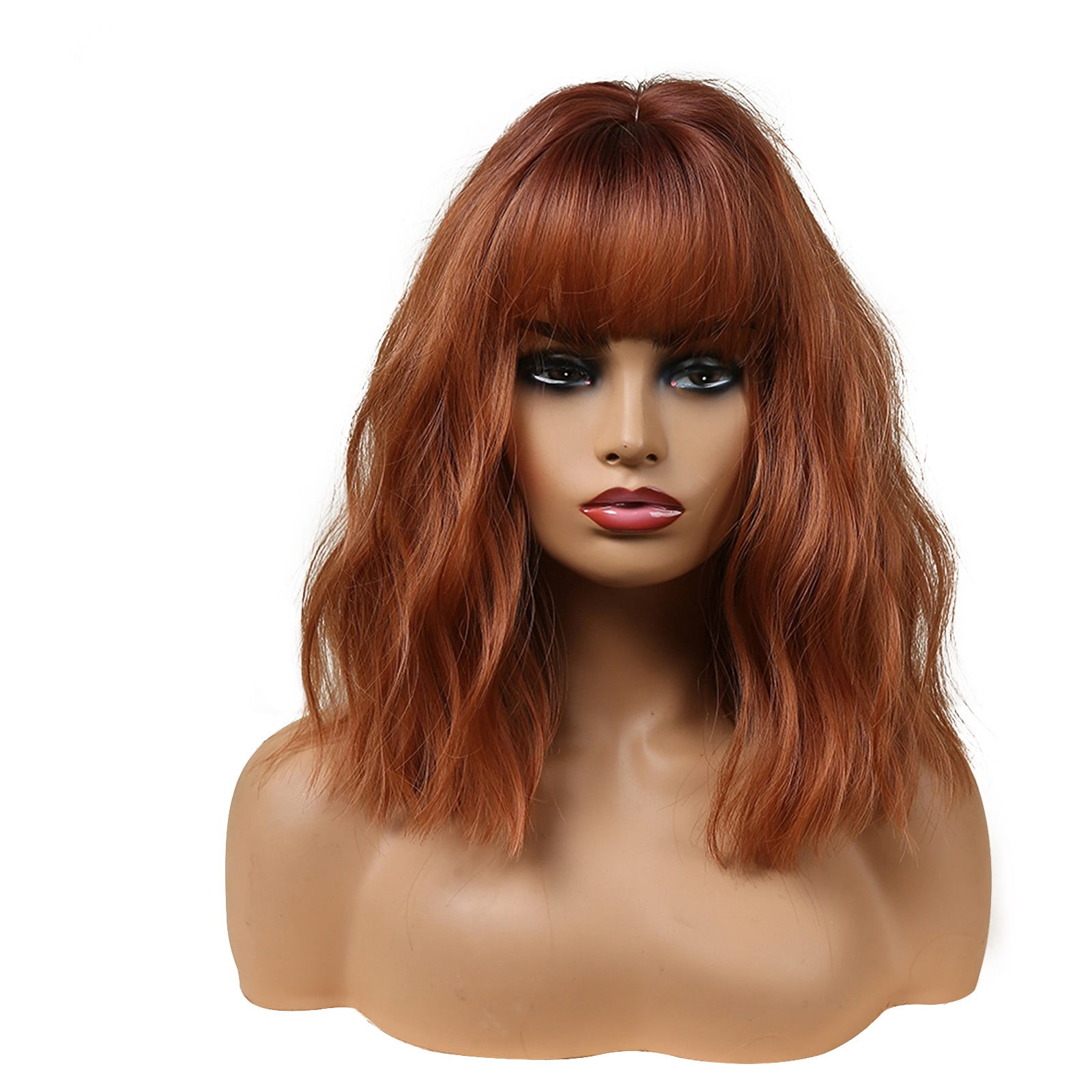 12 Inch Tan High Temperature Silk Synthetic Fiber Wig Stylish Everyday Party Hairpiece