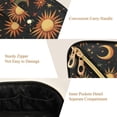 thumbnail image 5 of FORMRS Makeup Bag Travel Cosmetic Organizer for Women Fold Flat Zipper Pouch with Handle, Sun Moon and Stars Pattern, 5 of 8