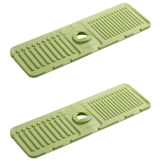 Vrorvz 2 Pcs Coussin de Séchage pour Robinet, Protection contre les Éclaboussures, Réutilisable, Facile à Nettoyer, Multifonctionnel pour Savon, Brosse à Dents, Protection de Comptoir