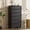 Black-D, variant on Meteorleg 6 Drawer Dresser 52" Tall for Bedroom, Wood 6 Chest Drawers, Storage for Clothes, Narrow Large Drawers, Taupe Vintage, for Living Room, Bedroom, Hallway,Grey