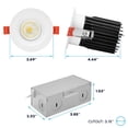 thumbnail image 4 of LUXRITE 3 In. LED Regressed Spotlight + Round White Trim, 15W, 1250LM, 5CCT, 60 Beam, Dimmable, Twist N' Lock, 4 Pack, 4 of 7