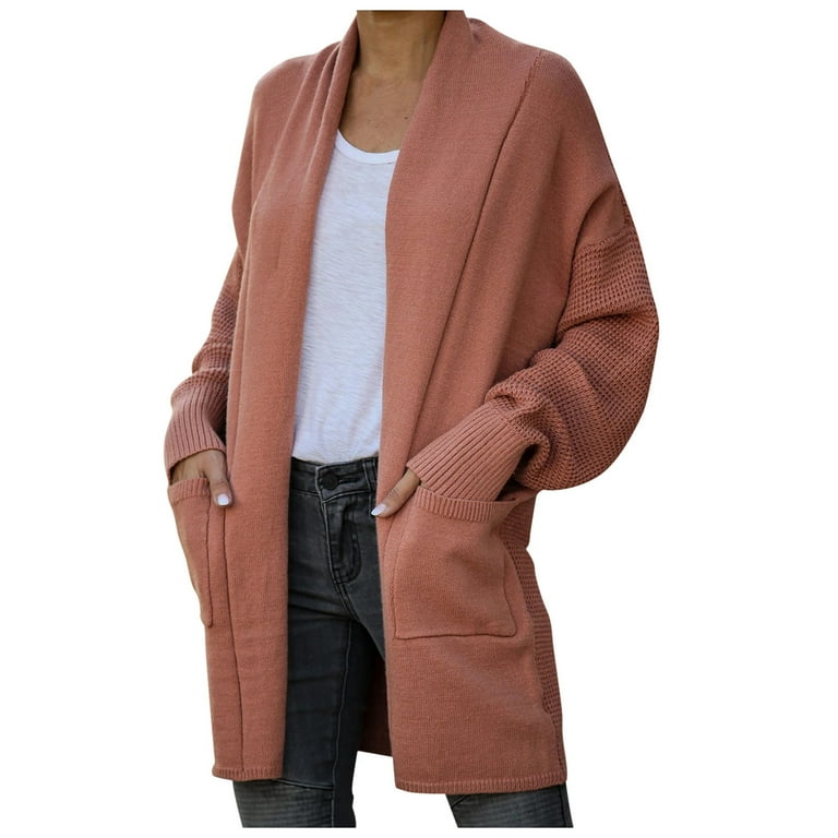 HSMQHJWE Raincoat For Women Womens Fall Coat Plus Size Cardigan Women S Coat Long Sleeved With Pockets Sweater Sweater Sweater Women