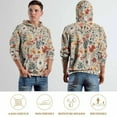 thumbnail image 5 of Wildflower Floral Regular Fit Hoodie, Sporty Pullover Hooded Sweatshirt for Men Women L, 5 of 6
