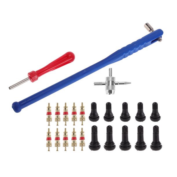 Juego de Extractores de Válvula de Neumático Unique Bargains Tono Plateado Multifuncional para Motocicleta y Coche
