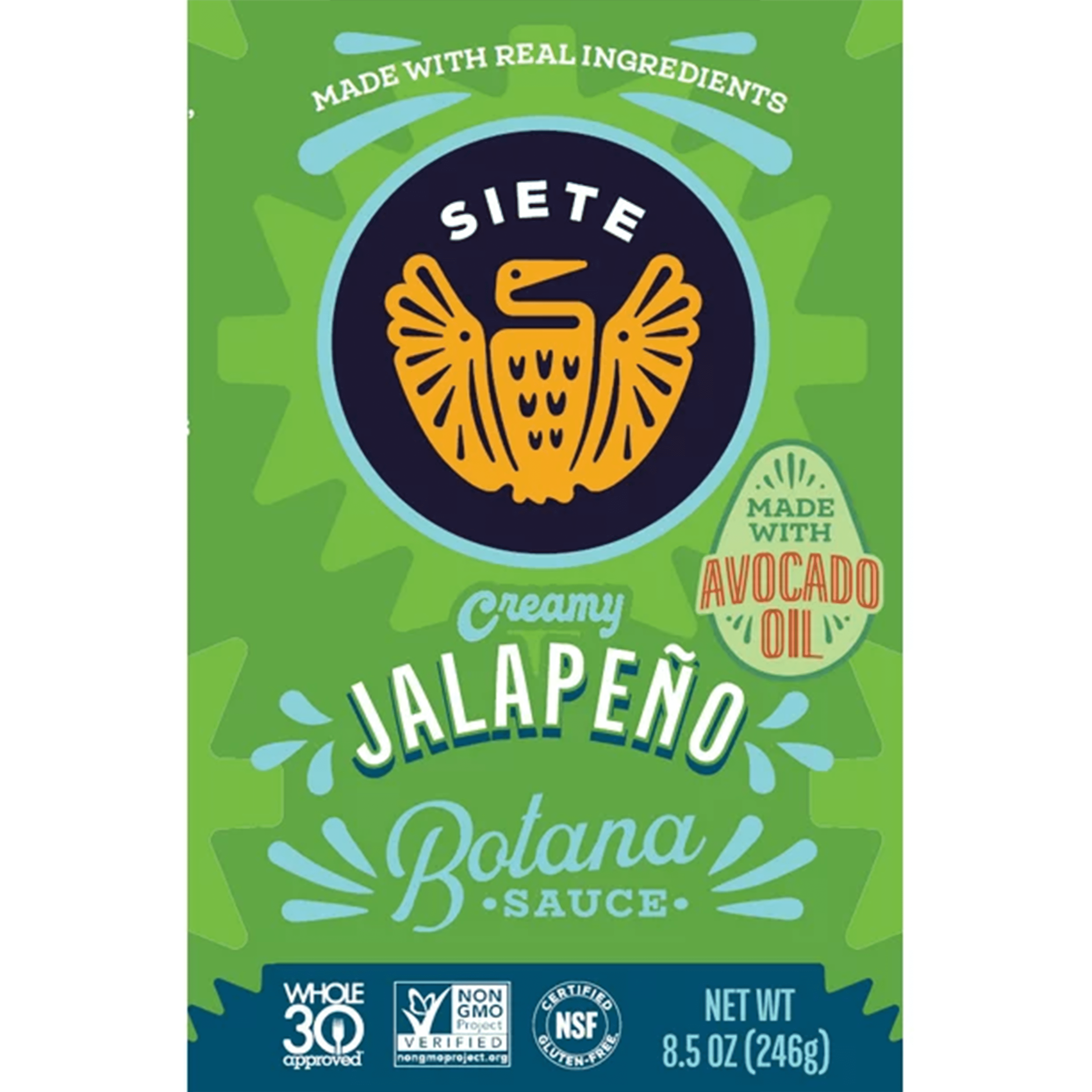 Siete Family Foods, Creamy Jalapeno Botana Sauce, 8.5 oz