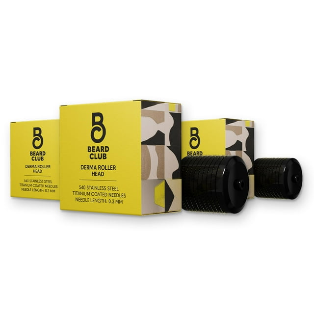 Cabezales de repuesto Derma Roller The Beard Club, 0,3 mm, paquete de 3