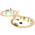 thumbnail image 2 of Maxim Enterprise Figure 8 Wooden Train Set Toy - Big 37 Pieces, Quality Hardwoods, Magnets Connect Cars, Complete Track, Fits on Table, Compatible with Thomas & Friends, BRIO, Melissa Doug, 2 of 6