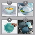 thumbnail image 6 of COOK WITH COLOR Plastic Mixing Bowls with Lids, Rhombus Design Mixing Bowl Set, Blue, 12-Piece, 6 of 9