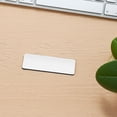 thumbnail image 4 of AURARMLET 3Pcs White DIY Name Tags with Pins Printable Wear Resistant Badges for Worker Identification, 4 of 8