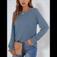 thumbnail image 5 of Sudadera Informal de Cuello Redondo para Mujer, Larga, Corte Holgado, Cuello Alto, Forro Cómodo, Blusas Cálidas de Moda para Otoño. Azul XXL, 5 of 8