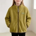 thumbnail image 4 of ShomPort Fleece Jackets for Kids Toddler Warm Fuzzy Long Sleeve Outerwear Zip up Stand Collar Thermal Fall Winter Coats 2-11Y, 4 of 7