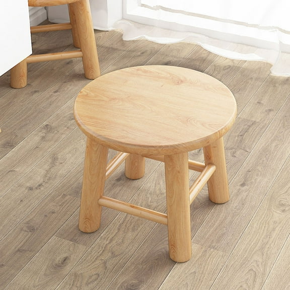 PAMINGONO Cute Step Stool Khaki Wood 1Pack