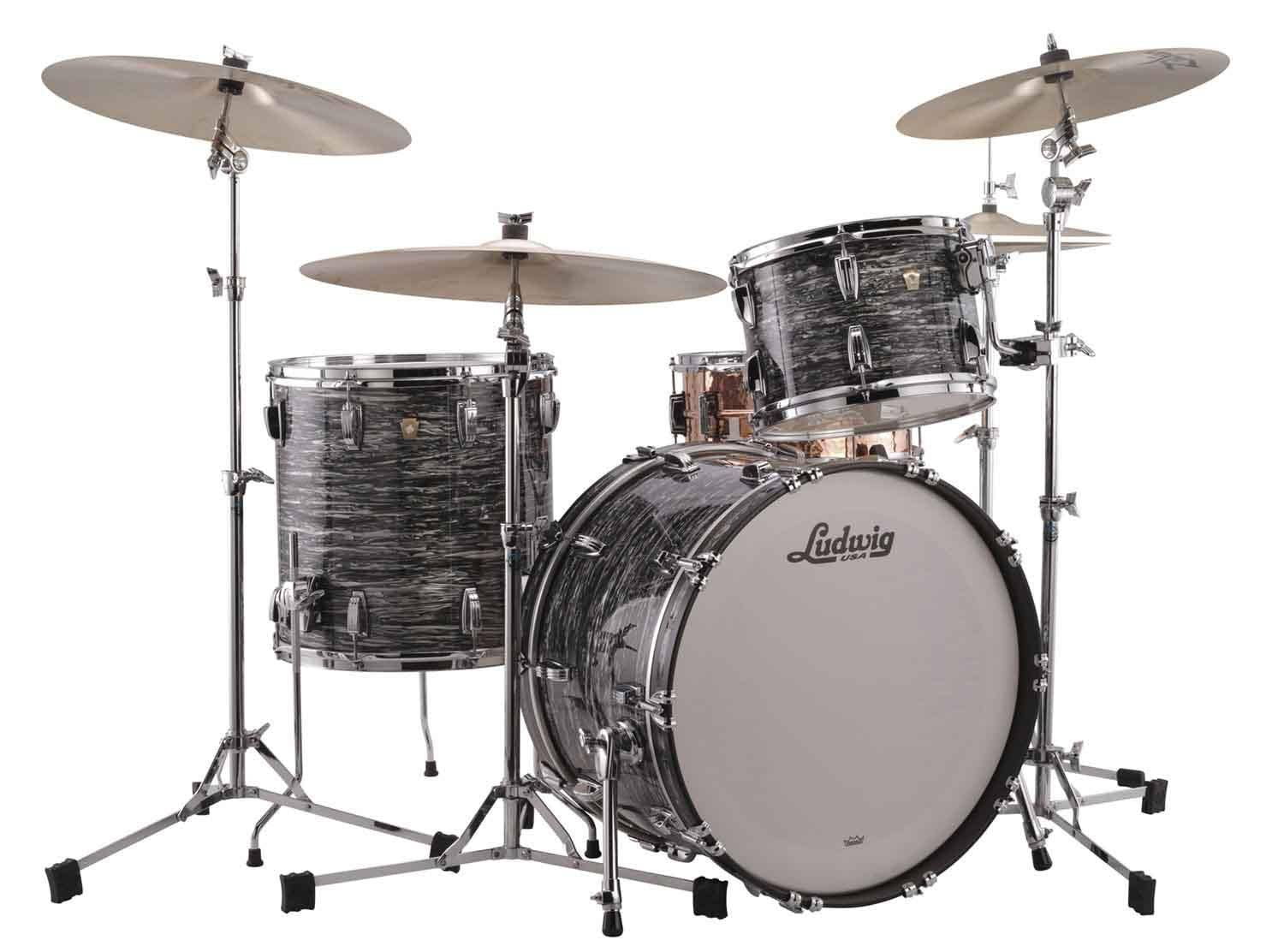 Ludwig Classic Maple Fab 3-Piece Drum Shell Pack - Vintage Black Oyster Pearl