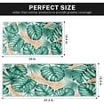 thumbnail image 4 of Tropical Kitchen Rugs and Mats Non Skid Washable Set of 2, Green Palm Leaves Gold Kitchen Runner Rug, Farmhouse Summer Kitchen Floor Mat Under Sink Mat Throw Rug for Doormat, 4 of 6