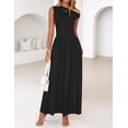 thumbnail image 3 of Vestido largo ZESICA Summer 2025 con un solo hombro, negro, 3 of 6