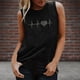 thumbnail image 2 of Camiseta sin mangas suelta con cuello redondo y lentejuelas reflectantes coloridas para mujer Pompotops  lopia990685, 2 of 9