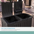 thumbnail image 3 of Hideaway Commercial Outdoor Trashcan with Lid, 33 Gallon, for Garage, Backyard, or Garden – Fits 30 to 33 Gallon Trash Bags, 3 of 10