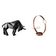 thumbnail image 1 of Figura De Toro De Resina Moderna Y Organizador De Botellas De Vino De Metal, Escultura Abstracta Coleccionable Para Entrada, Mesa, Escritorio, Estante De Oficina., 1 of 8