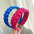 thumbnail image 6 of HEVIRGO Decorative Hair Band Teethed Plastic Braid Design Women Headband for Daily Life Pink Plastic,Fabric, 6 of 7