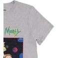 thumbnail image 4 of RICK AND MORTY Ladies Shirt - Ladies Classic Clothing - Rick Sanchez, Morty Smith, Summer, Jerry and Squanchy Curved Hem Tee Heather Grey, 3X-Large, 4 of 7
