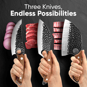 Matsato Knives Set – Japanese-Inspired, Stainless Steel Kitchen, Chef & Cleaver Knife Bundle (3 Count)