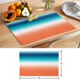 thumbnail image 6 of Orange Blue Teal Ombre Placemats Set of 4 Contemporary Abstract Gradient Place Mats Indoor Wipeable Table Mats Washable Cloth Dining Table Placemats for Kitchen Holiday Party Home Decor 13x19 Inch, 6 of 9