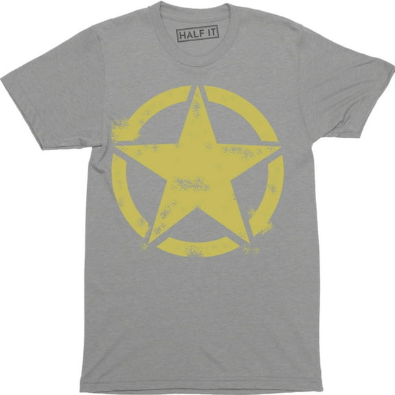 WW2 D-Day Circle Army Star Military Men's Capital Government T-Shirt