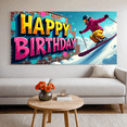 thumbnail image 7 of Vibrant Ski Themed Happy Birthday Banner Backdrop Party Decorations Photography Props Birthday Party Supplies Background for Indoor Celebrations Outdoor Gatherings and Photo Booths, 7 of 7