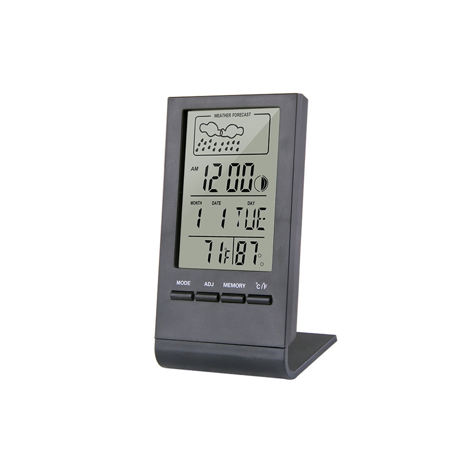 Wireless Thermometer Hygrometer Weather Station Electronic Temperature Clock for Indoor Outdoor - White