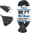thumbnail image 1 of Cable de extensión YOJOE de 3 salidas, 80 pies, calibre 16, interior/exterior, 1 of 6