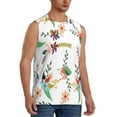 thumbnail image 2 of Balery Pretty Floral With Leaves Camisetas sin mangas para hombre, absorbe la humedad y protege contra el mal olor.-Medium, 2 of 7