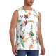 thumbnail image 2 of Fotbe Pretty Floral With Leaves Men's Camiseta sin Mangas Estampada para Hombres, Playera Casual para Gimnasio, Entrenamiento, Playa-Medium, 2 of 7