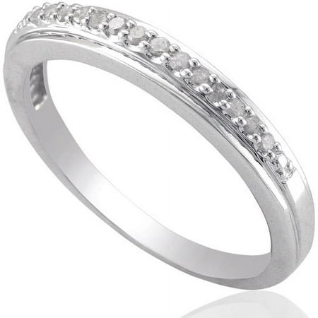 Diamond Accent Sterling Silver Wedding Band