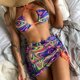 thumbnail image 3 of Gibobby Conjunto de Bañador Sexy Estampado sexy Bikini Conjunto dividido Conjuntos Patrón Bikini de cuerpos Traje de baño de mujer Bikini Trajes de baño (Morado,M), 3 of 5