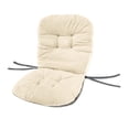 thumbnail image 2 of Cojín de silla de respaldo alto con soporte para la espalda, grueso, lavable, para mecedora blanco, 2 of 8