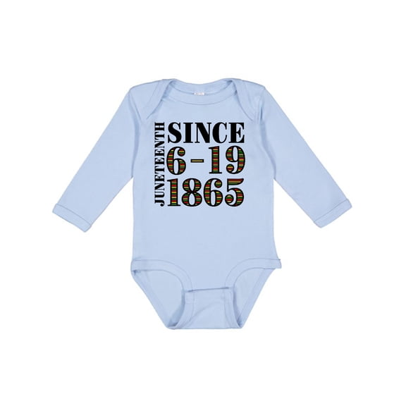 Inktastic Juneteenth Since 6-19-1865 Boys or Girls Long Sleeve Baby Bodysuit