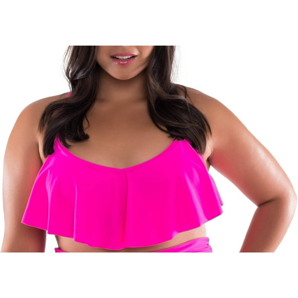 Women's PlusSize Ruffle Bikini Top
