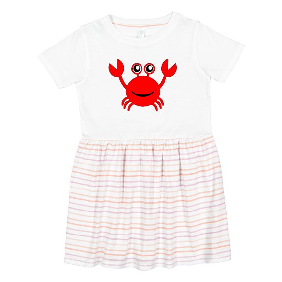 Inktastic Cute Red Crab Girls Toddler Dress