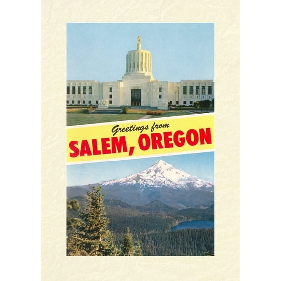 Vintage Lined Notebook Greetings from Salem, (Paperback)