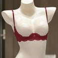 thumbnail image 5 of Fiaer Womens 1/4 Cup Push up Underwire Lace Bras Breathable Spaghetti Strap Lightweight Bra Red XL, 5 of 7