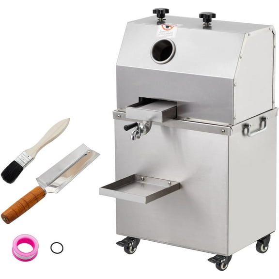 ChaoLink 85 Sugarcane Juicer, 800W with 3 Stainless Steel Drums, 2.4-inch Large Inlet, Wheeled, 661LBS/H, Suitable for Home/Commercial Use