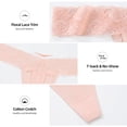 thumbnail image 6 of Sunm Boutique Lace Thongs for Women Low Rise T Back Cheeky Panties Cotton Womens Underwear,8 Pack, 6 of 8