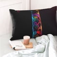 thumbnail image 4 of Yiaed Neon Psychedelic Giraffe Print Brushed Microfiber Envelope Pillowcases, Standard,Envelope Closure Pillow Cases(No pillow core)-16"x24", 4 of 6