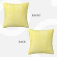 thumbnail image 3 of ZICANCN Yellow Wood Texture Decorative Throw Pillow Covers, Bed Couch Sofa Decorative Knit Pillow Covers for Living Room Farmhouse, 24"x24", 3 of 8