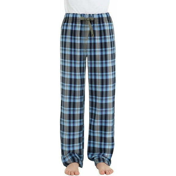 HiddenValor Boys Long Pajama Pants Lightweight Woven Cotton Bottom Lounge Pants with Pockets