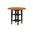 thumbnail image 6 of East West Furniture Sudbury 3-piece Dining Table and Napolian Stools in Cherry, 6 of 9