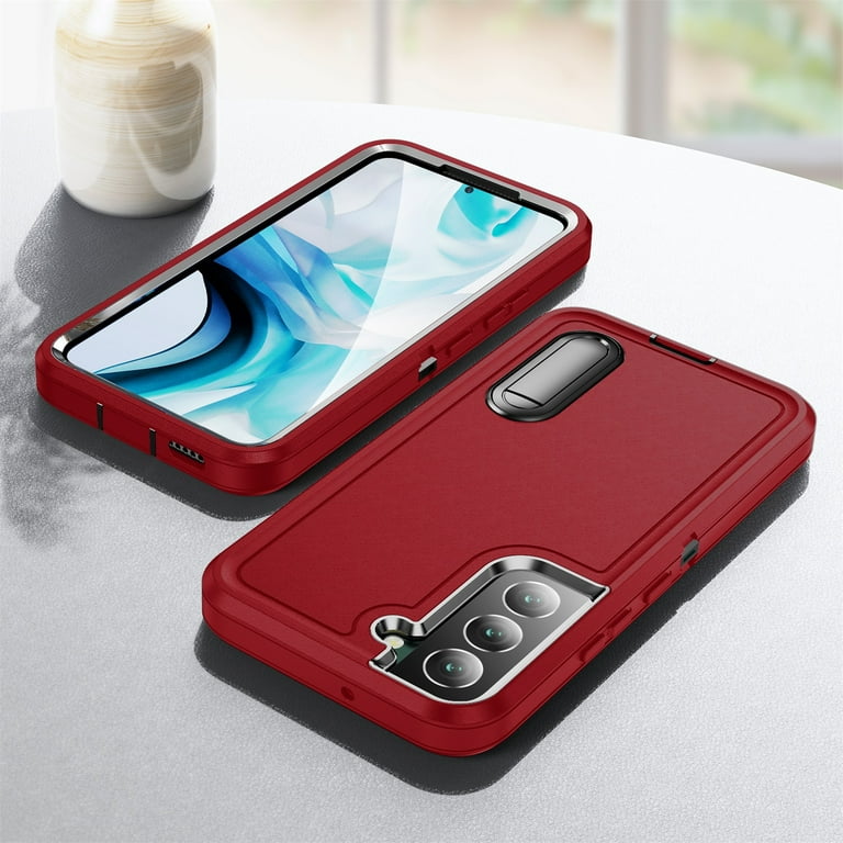 Dteck for Samsung Galaxy S23 Plus Case 6.6 Inch with Kickstand, Heavy Duty  Military-Grade Shockproof Rugged Cover for Samsung Galaxy S23+ 5G,Red 