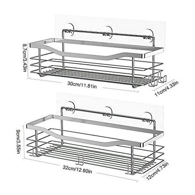 MSEUS Shower Caddy, Bathroom Shower Organizer [5-Pack], Self Adhesive Shower Shelves, Shower Shelf for Inside Shower Rack, Stainless Steel Rustproof