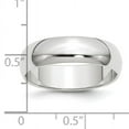thumbnail image 5 of Platinum 6mm Half-Round Wedding Band Ring Size 10, 5 of 7